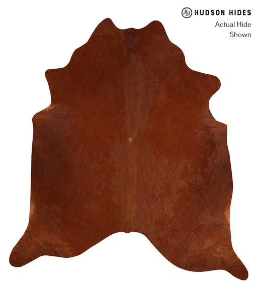 Solid Brown Cowhide Rug #A12577
