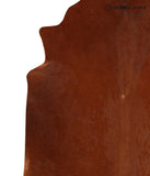 Solid Brown Cowhide Rug #A12577