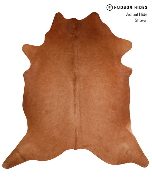 Solid Brown Cowhide Rug #A12578