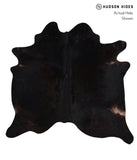 Solid Black Cowhide Rug #A12582