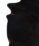 Solid Black Cowhide Rug #A12582