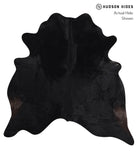 Solid Black Cowhide Rug #A12630