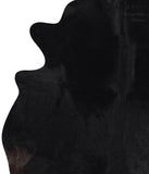 Solid Black Cowhide Rug #A12630
