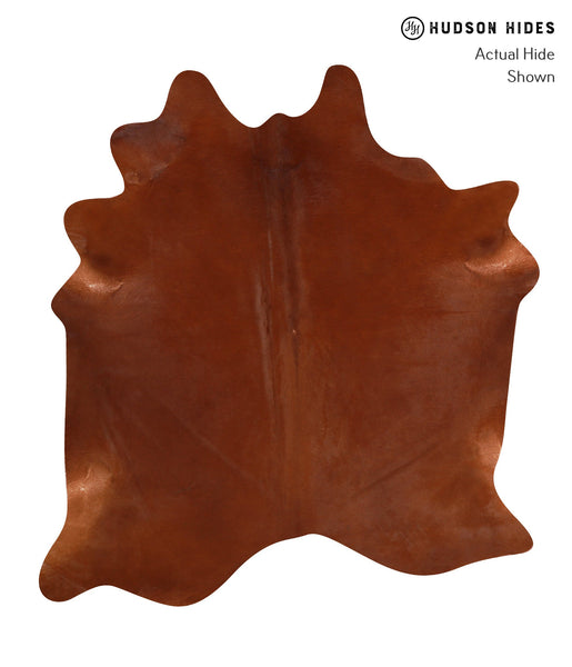 Solid Brown Cowhide Rug #A12638
