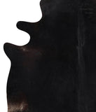 Solid Black Cowhide Rug #A12640
