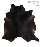 Solid Black Cowhide Rug #A12642
