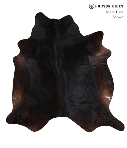Solid Black Cowhide Rug #A12642