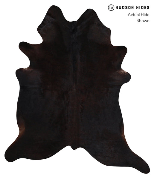 Solid Black Cowhide Rug #A12645