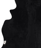Solid Black Cowhide Rug #A12647