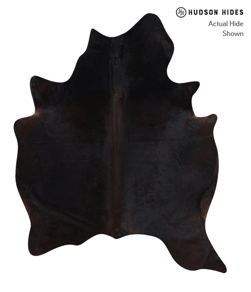 Solid Black Cowhide Rug #A12648