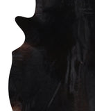 Solid Black Cowhide Rug #A12652