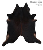 Solid Black Cowhide Rug #A12653