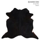 Solid Black Cowhide Rug #A12657