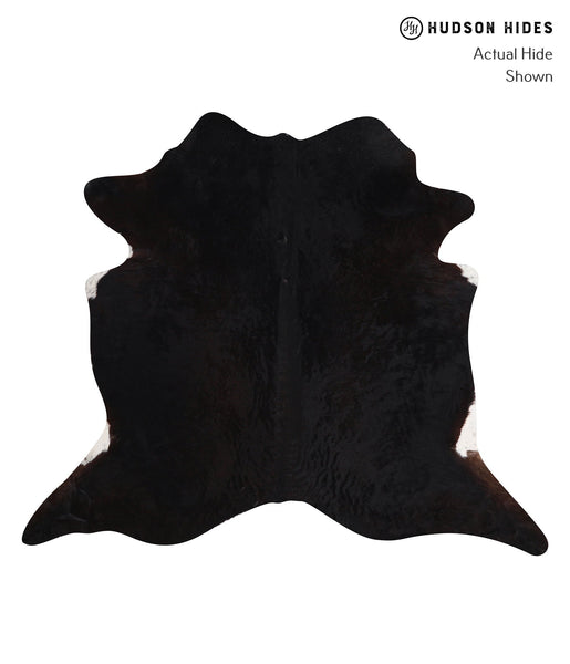 Solid Black Cowhide Rug #A12657