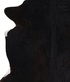 Solid Black Cowhide Rug #A12657
