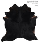 Solid Black Cowhide Rug #A12660