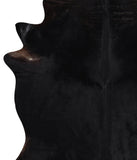 Solid Black Cowhide Rug #A12660