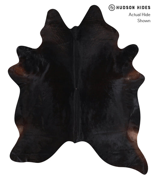 Solid Black Cowhide Rug #A12662