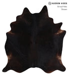 Solid Black Cowhide Rug #A12663