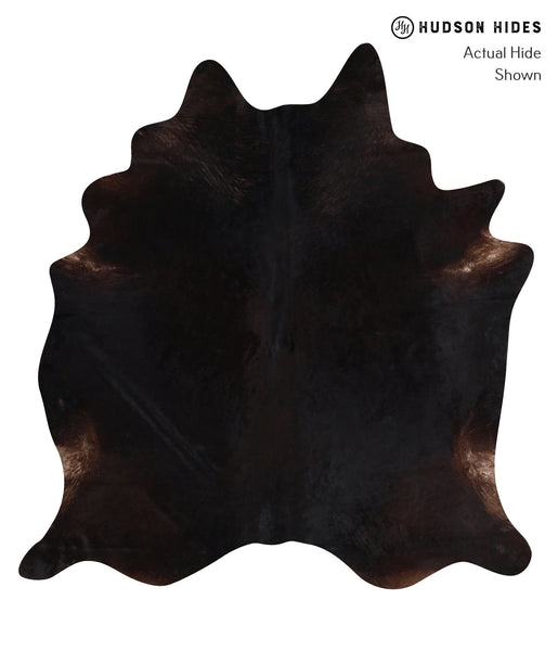 Solid Black Cowhide Rug #A12663