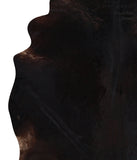 Solid Black Cowhide Rug #A12663