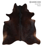 Solid Black Cowhide Rug #A12671