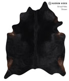 Solid Black Cowhide Rug #A12682