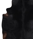 Solid Black Cowhide Rug #A12682