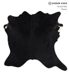Solid Black Cowhide Rug #A12683