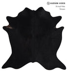 Solid Black Cowhide Rug #A12686