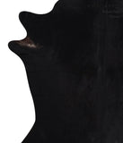 Solid Black Cowhide Rug #A12686