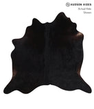 Solid Black Cowhide Rug #A12687