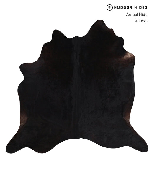 Solid Black Cowhide Rug #A12687