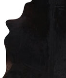 Solid Black Cowhide Rug #A12687