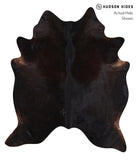 Solid Black Cowhide Rug #A12694