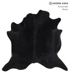 Solid Black Cowhide Rug #A12711