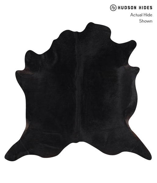 Solid Black Cowhide Rug #A12711