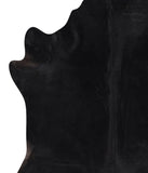 Solid Black Cowhide Rug #A12711