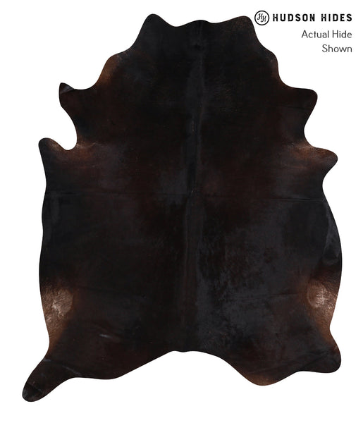 Solid Black Cowhide Rug #A12712
