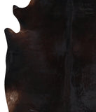 Solid Black Cowhide Rug #A12712