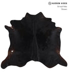 Solid Black Cowhide Rug #A12713
