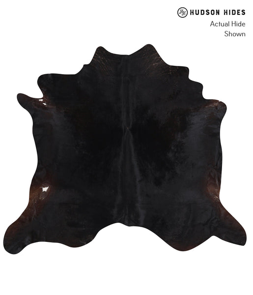 Solid Black Cowhide Rug #A12713