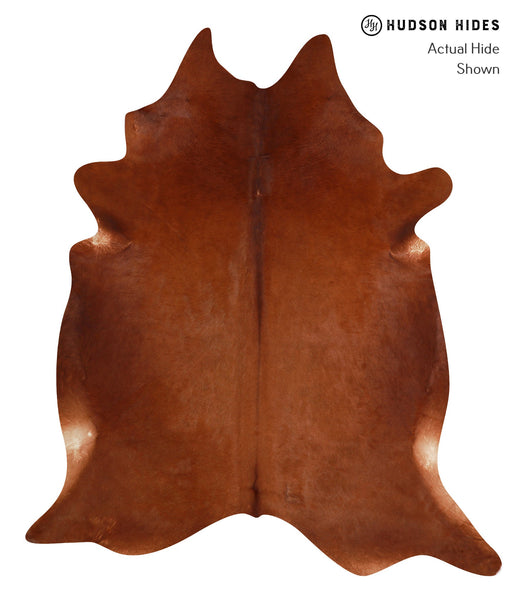Solid Brown Cowhide Rug #A12719