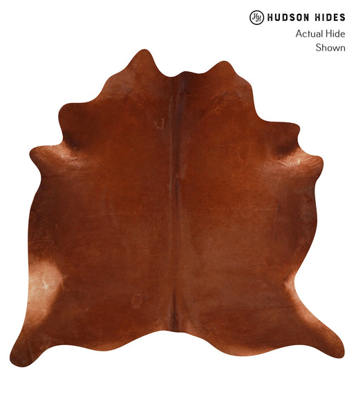 Solid Brown Cowhide Rug #A12740