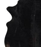 Solid Black Cowhide Rug #A12746