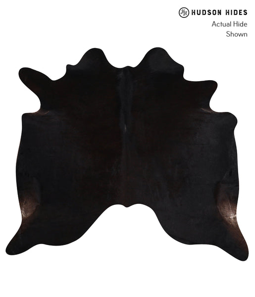 Solid Black Cowhide Rug #A12756