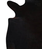 Solid Black Cowhide Rug #A12756