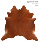 Solid Brown Cowhide Rug #A12772