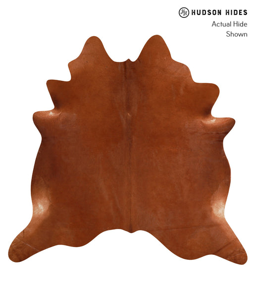 Solid Brown Cowhide Rug #A12772