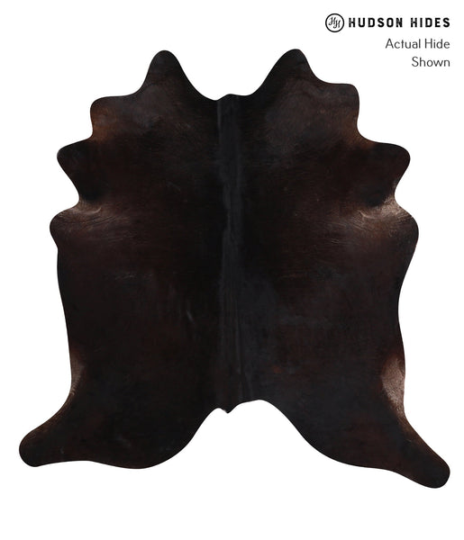 Solid Black Cowhide Rug #A12782